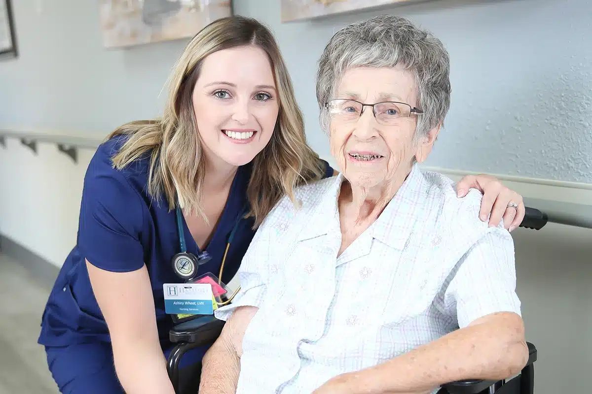 PACS-300x200-computer1 A nurse and an older woman in a wheelchair at Hanford Post Acute